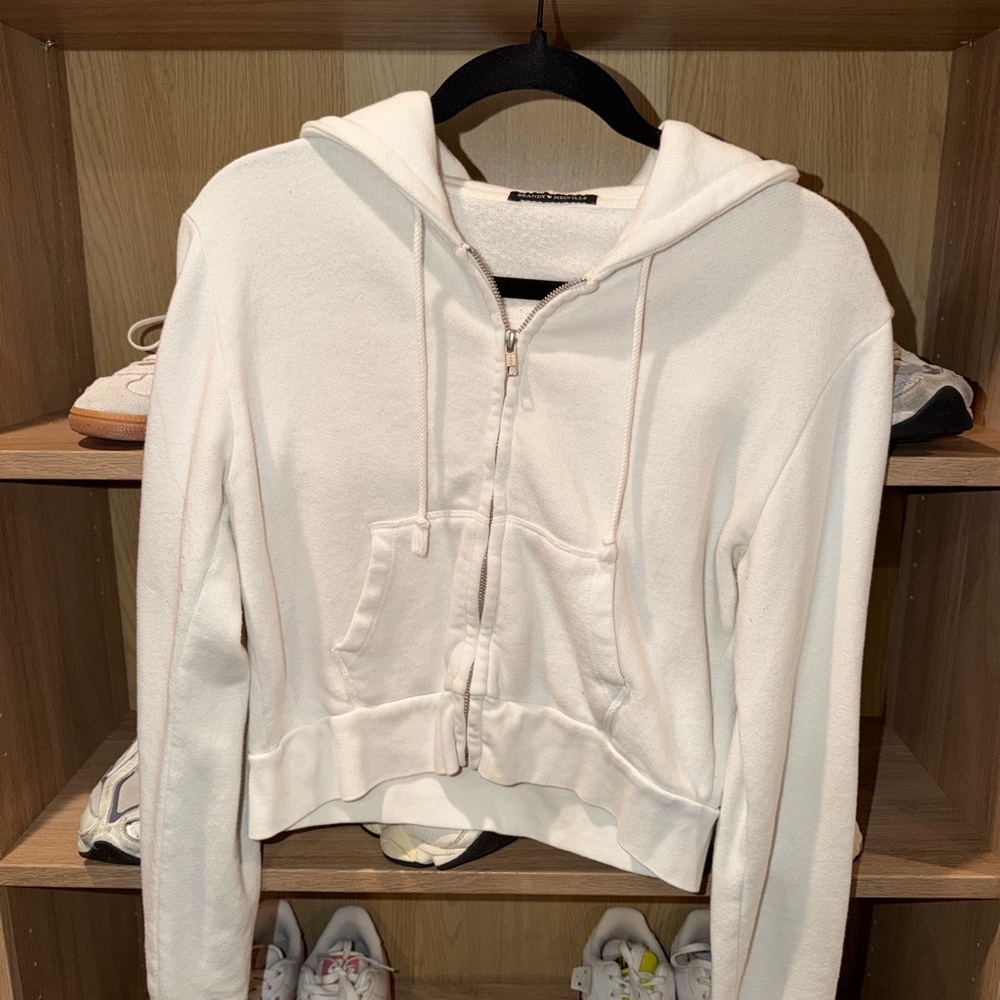 Brandy Melville Women's Zip-Front Hoodie